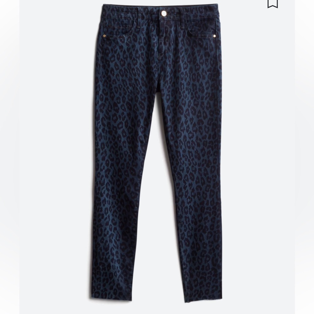 Sam Edelman, The Kitten Ankle Printed Scissor Cut Hem Skinny Jean, Sz 31